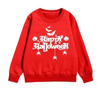 Disfraz de halloween t sudadera de manga larga estampado murciélago calabaza para niña, niño, otoño, invierno, deguisee carnival de disfraz acogedor festivo de disfraz de halloween con moti