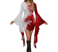 Disfraz De Halloween Vestidos Disfraces Renacimiento Vestido Largo Casual GóTico Noche Con Ribete Carnaval Fiesta Cosplay Corto Victoriano