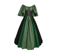 Disfraz De Halloween Vestidos Vestido GóTico Para Mujer Estilo Medieval Victoriano Noche Con Ribete Corsé Encaje Disfraces Originales Fiesta Cosplay Vendaje