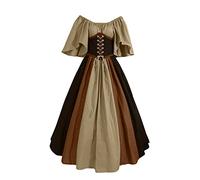 Disfraz De Halloween Vestidos Vestido GóTico Para Mujer Estilo Medieval Victoriano Noche Con Ribete Corsé Encaje Disfraces Originales Fiesta Cosplay Vendaje