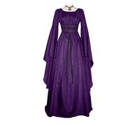 Disfraz De Halloween Vestidos Vestido Retro Los AñOs 50 Con Mangas Trompeta Renacentista Medieval Bruja Mujer Adulta Disfraces Adulto Originales Cosplay