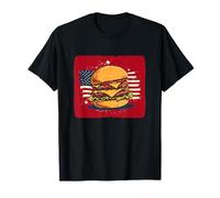 Disfraz de Hamburguesa Cool America en Colores patrióticos Camiseta