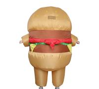 Disfraz de hamburguesa inflable genérico - Divertido disfraz de hamburguesa para hombre y mujer, carnaval, espectáculo temático, cosplay, desfile de carnaval, espectáculo en el escenario.