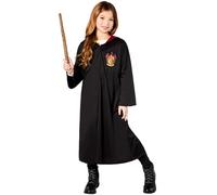 Disfraz De Hermoine Con Túnica Para Niñas Licenciado De Harry Potter + Varita