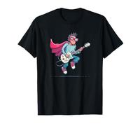 Disfraz de héroe Genial con Capa y Guitarra eléctrica Camiseta
