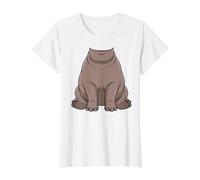 Disfraz de hipopótamo gráfico Corporal Divertido Halloween Cosplay Camiseta gráfica económica, Mujer, Blanco, S