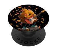 Disfraz de Hoja excitada con Guitarra eléctrica para Hombre y Mujer PopSockets PopGrip Adhesivo