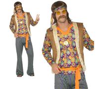 Disfraz De Hombre Hippie Smiffys 1960s 70s Multi Poliéster