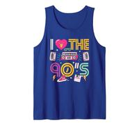 Disfraz de I Love The 90's Mixtape Regalo de los 90 Camiseta sin Mangas, Hombre, Azul Real, XXL