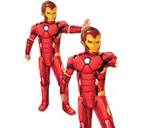 Disfraz De Iron Man Deluxe Marvel Superhéroe Oficial Para Niños + Máscara