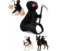 Disfraz de jinete de Halloween Grim Reaper Rider con cinta mágica, traje 3D