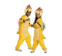Disfraz De Jumpsuit Con Capucha De Bowser Para Niños De Super Mario Bros.