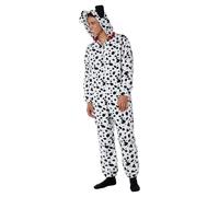 Disfraz De Jumpsuit De Forro Polar Para Adultos Dálmata