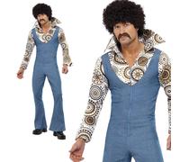 Disfraz De Jumpsuit Retro Para Hombre De Dancer Disco Groovy De Los 60s Y 70s