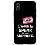 Disfraz de Karen Halloween Divertido con el Texto en inglés I Want To Speak to The Manager Carcasa para iPhone X/XS