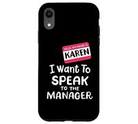 Disfraz de Karen Halloween Divertido con el Texto en inglés I Want To Speak to The Manager Carcasa para iPhone XR