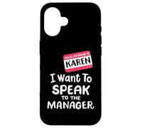 Disfraz de Karen Halloween Divertido con el Texto en inglés I Want To Speak to The Manager Carcasa para iPhone 16