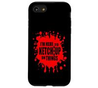 Disfraz de Ketchup de Tomate Rojo DIY Estoy aquí para Ketchup en Las Cosas Carcasa para iPhone SE (2020) / 7/8