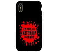 Disfraz de Ketchup de Tomate Rojo DIY Estoy aquí para Ketchup en Las Cosas Carcasa para iPhone X/XS