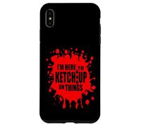 Disfraz de Ketchup de Tomate Rojo DIY Estoy aquí para Ketchup en Las Cosas Carcasa para iPhone XS MAX