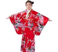 Disfraz De Kimono Vestido,Bata De Seda Con Estampado Floral,Disfraz De Yukata Vestido Japonés | Para Niños De 2 A 10 Años, Estudiantes, Aficionados, Actuaciones En Escenario Y Eventos Cosplay