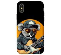 Disfraz de koala de guitarrista para amantes del rock y la guitarra eléctrica Carcasa para iPhone X/XS