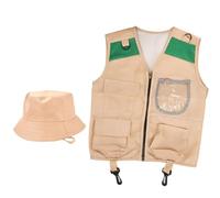 Disfraz de Koo Keeper para niños, disfraz de paleontólogo de tela Los niños incluyen chalecos y sombrero, disfraces de los para Halloween, cosplay y más, regalos para