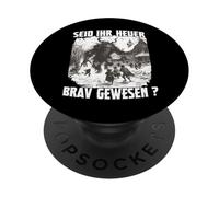 Disfraz De Krampus Perchtenlauf Krampus Papá Noel Malo PopSockets PopGrip Adhesivo