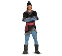 Disfraz de Kristoff para adultos, túnica para hombre de Frozen de Disney con sombrero, cinturón, pantalones y cubrebotas, L (40-42)