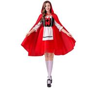 Disfraz de la historia de la civilización del volumen 2 del mundo medieval para mujer, Navidad, Halloween, fiesta, vestido con disfraz de Xiao Cosplay efecto Genshin (rojo, XL)