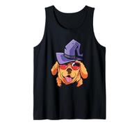 Disfraz de Labrador Golden Retriever con Cara de Perro para Halloween Camiseta sin Mangas