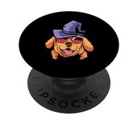 Disfraz de Labrador Golden Retriever con Cara de Perro para Halloween PopSockets PopGrip Adhesivo