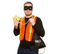 Disfraz de ladrón del Louvre para Halloween, disfraz de museo francés, disfraz de robo de joyas, kit completo de disfraz divertido