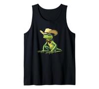 Disfraz de lagarto con sombrero de vaquero para niños y niñas Camiseta sin Mangas