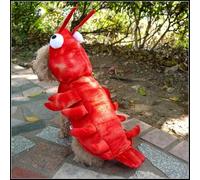 Disfraz de langosta de Halloween para mascotas para perro y gato, ropa de Navidad para perros pequeños, sudaderas con capucha de animales para fiestas de mascotas (rojo, S)