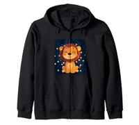 Disfraz de león de hadas sonriente con luces de cadena Sudadera con Capucha