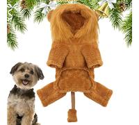 Disfraz de león para Perro, Sudadera con Capucha de Franela, Traje de Melena de Felpa, función de Cosplay Suave para Mascotas, Adorable Producto de Disfraz de Animales, Fiestas