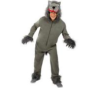 Funidelia | Disfraz de lobo gris para hombre y mujer Hombre Lobo, Lobo Feroz - Disfraz para adultos y divertidos accesorios para Fiestas, Carnaval y Halloween - Talla S - M - Gris/Plateado