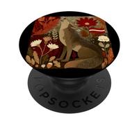 Disfraz de Lobo letón Aullando para los Amantes de los Animales y Letonia PopSockets PopGrip Adhesivo