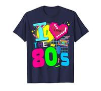 Disfraz de los años 80 de los años 80 - I Love The 80s Camiseta, Hombre, Azul Marino, XXL