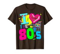 Disfraz de los años 80 de los años 80 - I Love The 80s Camiseta, Hombre, Marrón, M