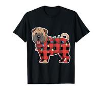 Disfraz de Luces navideñas a Cuadros de Shar Pei para Toda la Familia Camiseta