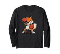 Disfraz de Luchador de Zorro con Guantes Deportivos para los Amantes de los Zorros Manga Larga