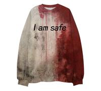 Disfraz de manos sangrientas para hombre, camisetas de Halloween con problemas resueltos, camisetas de Halloween con manchas de sangre, camisetas gráficas de película aterradora, camisetas invencibles