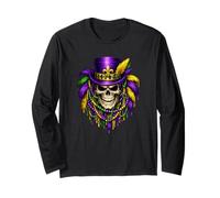 Disfraz de Mardi Gras Sugar Skull Carnival New Orleans Manga Larga