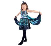 Disfraz de mariposa oscura de Smiffys para niñas, traje de Halloween para niñas