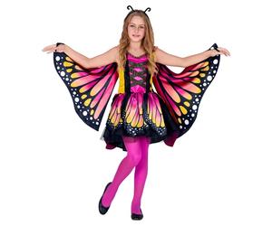 Disfraz de mariposa rosa, con alas - 140 cm