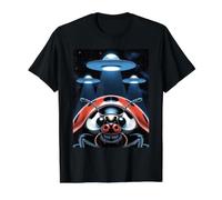 Disfraz de Mariquita alienígena ovnis Lady Bug decoración de Fiesta Mariquita Camiseta gráfica económica, Hombre, Negro, L