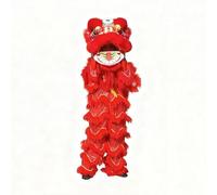 Disfraz de Mascota de Danza del León de 12 Pulgadas, Danza del León Dragón Tradicional Chino, Adecuado Para Personas Con Una Altura de Entre 130 y 180 cm, 51 a 71 Pulgadas(Red,Adult styles)