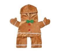 Disfraz de mascota de Navidad con capucha - Gingerbread Man Dog Cat Cosplay traje | Sudadera con capucha Soft Stand Up para mascotas, cachorros, | Ropa de vestir de vacaciones para mascotas